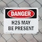 Signmission H2S May Be Present Danger Sign, Plastic, 10in W x 7in L, 2PK OS-2PACK-DS-P-710-L-1829 - alternate 6